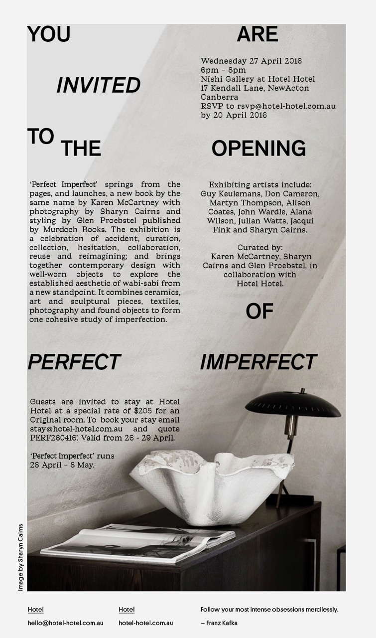 Perfect Imperfect Exhibition invite